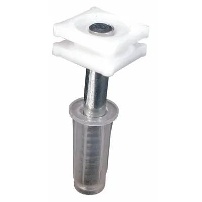 PRIME-LINE Guide: 1 7/16 in Lg, 3 3/4 in Wd, 20 lb Max Wt - Hanging Door Guides
