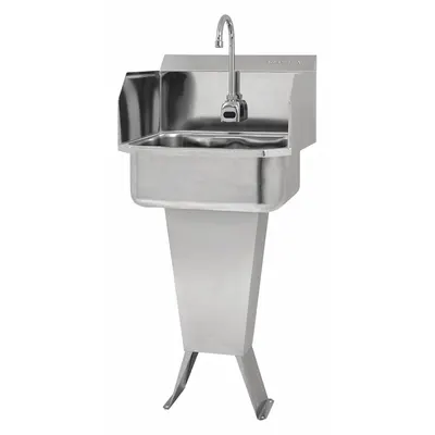 SANI-LAV Hands-Free Sink: 41 1/2 in Overall Ht, 17 in Bowl Lg, 7 in Bowl Dp - One-Station Freestanding Hand Sinks with Faucets