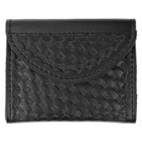 HEROS PRIDE Glove Pouch: Black, Synthetic Leather, Basket Weave, 90 mm x 103 mm (MPN 1482W)