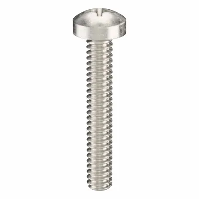 USA INDUSTRIALS Machine Screw: M4x0.70 Thread Size, 25 mm Lg, 18-8, Stainless Steel, Plain - Pan Head Machine Screws