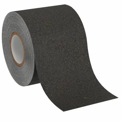 Wooster Anti-Slip Tape: Coarse, 60 Grit Size, Solid, Black, 6 in x 60 ft, 31 mil Tape Thick - Medium Traffic Antislip Tape