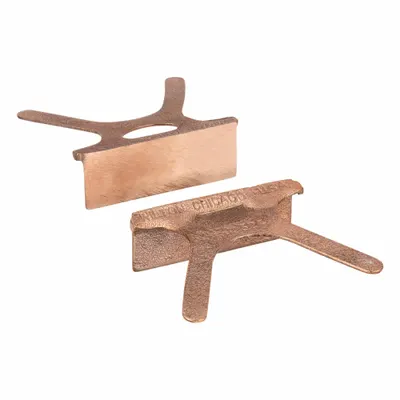 WILTON Replacement Vise Jaw: Copper, For 5 in Vise Jaw Wd - Hammer-On Vise Jaw Caps