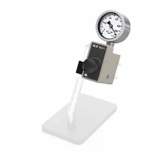 Rotary evaporator accessory for manually adjusting the set vacuum value on a vacuum controller. Overall height 10 in, width 2 5/8 in. Used in laboratory solvent evaporation, distillation, and concentration processes requiring precise vacuum regulation.
