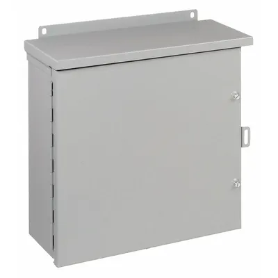 HOFFMAN Enclosure: Steel, 16 in x 16 in x 6 in, 3R, Solid Cover, Hinged, Galvanized - Steel Enclosures with Hinged Covers