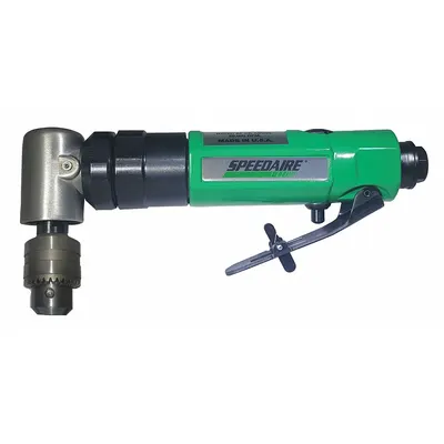 SPEEDAIRE Air-Powered Drill: 3/8 in Chuck, Heavy Duty, 4,000 RPM, 0.4 hp - Pistol-Grip Air-Powered Drills