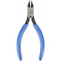 High Leverage Diagonal Cutting Plier: Flush, Straight, Pointed, 3/4 in Jaw Lg, 1/2 in Jaw Wd (MPN D244-5C)