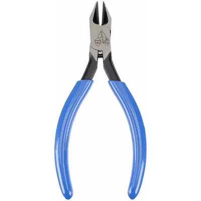 KLEIN TOOLS High Leverage Diagonal Cutting Plier: Flush, Straight, Pointed, 3/4 in Jaw Lg - Flush-Cut Diagonal-Cutting Pliers