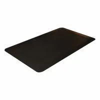 Anti-Fatigue ESD Mat: Antistatic, 36 in x 60 in, Smooth, Extruded PVC, Expanded PVC, Black (MPN 6103660)