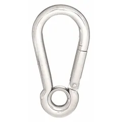Load-rated spring snap with a solid gate design and a working load limit of 264 lb. Suitable for non-lifting applications such as securing loads or tethering equipment. Not for lifting.