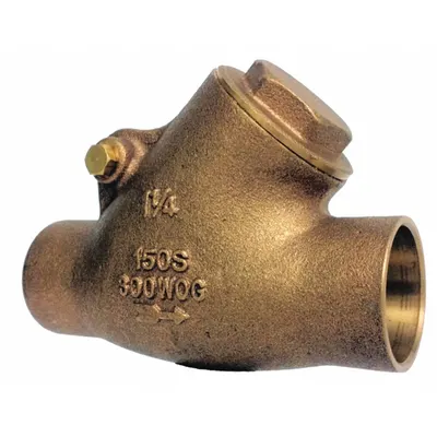 MILWAUKEE VALVE Swing Y Check Valve: Swing, Y-Style Valve Body, 1 1/4 in Pipe Size - Bronze Y Swing Check Valves