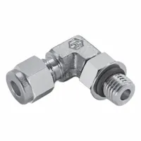 HAM-LET Compression Fitting Adapter: 3/8 in OD x 9/16 in Pipe Fitting Size, Tube x ORB (MPN 769LOB SS 3/8X9/16-18 POS)