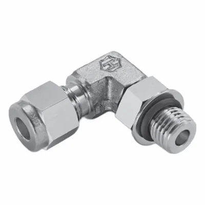 HAM-LET Compression Fitting Adapter: 3/8 in OD x 9/16 in Pipe Fitting Size - Double-Ferrule Stainless Steel Fittings