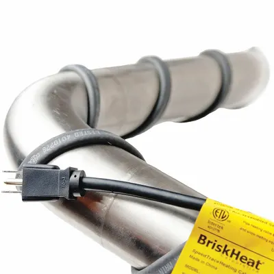BRISKHEAT Heating Cord: 65°C Op Temp - Max, 24 ft Overall Lg, 1/2 in Overall Wd - Fiberglass Heating Cords