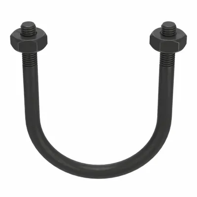 Standard U-Bolt: 1/2"-13 Thread Size, For Pipe Size 4 in, 6 in Inside Ht - Standard U-Bolts