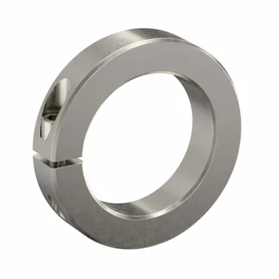 RULAND MANUFACTURING Shaft Collar: 1-Piece, Inch, Round, Clamp-On, 2 7/8 in Bore Dia - Stainless Steel Shaft Collars