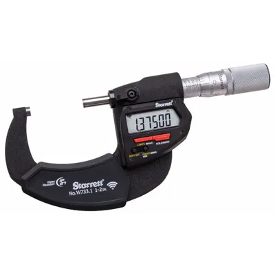 STARRETT Wireless Digital Micrometer: 2 in to 3 in /50 mm to 75 mm, Inch/Metric - Micrometers without SPC Output for Harsh Environments