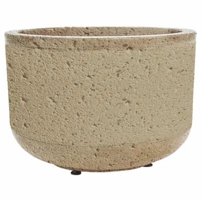 WAUSAU TILE Planter Bollard: Circle, Beige, 24 in Overall Ht, Round Shape - Round Planter Bollards