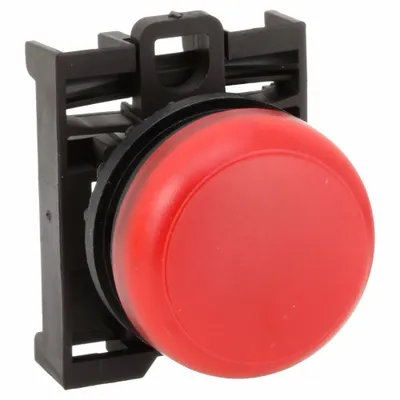 EATON Pilot Light Head: 22 mm Panel Mounting Hole Dia, Red, Smooth, LED - Pilot-Light Heads