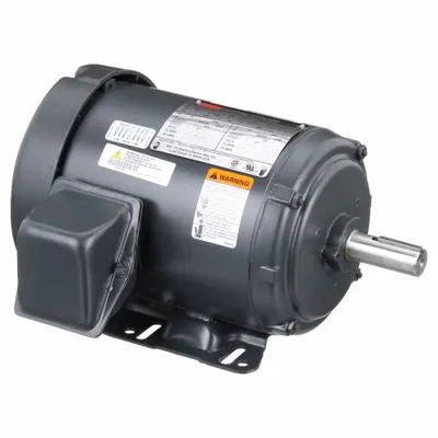 Dayton General Purpose Motor: Rigid Base Mount, Totally Enclosed Fan Cooled, 2 hp - Rigid Base 3-Phase General Purpose AC Motors
