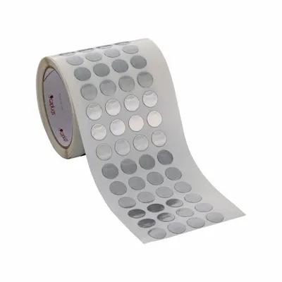 CAPLUGS Foil Tape Disc: 36 yd Lg, 7/8 in Wd, Disc, 3/8 in Dia, 4.7 mil Thick, Lead Foil - Electroplating Masking Tape Discs