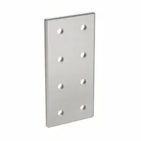 Joining Plate: Rectangular Flat Plate, 40 Series, 156 mm x 76 mm x 6 mm, For 8 mm Slot Wd, 8 Holes (MPN 093VD80160)