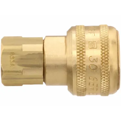 PARKER Quick Connect Hose Coupling: 1/4 in Body Size, 1/4 in Hose Fitting Size - Industrial Interchange Brass Quick-Connect Air Coupling Bodies