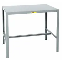 LITTLE GIANT Work Table: Fixed Ht, Steel, 36 in x 24 in, 2,000 lb Overall Load Capacity, Steel (MPN MT1-2436-36)