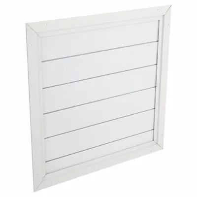 Dayton 26"H-W Aluminum Spring Backdraft Damper: For 24 in Fan, Single Panel, 26 in H - Ceiling/Roof-Mount Backdraft Dampers
