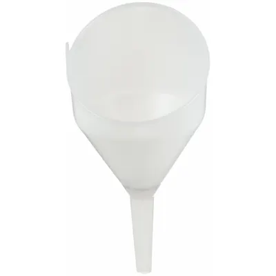 FUNNEL KING Spout Funnel with Screen: Polyethylene, 120 fl oz Fluid Capacity, 8 in Overall Dia - Spout Funnels with Screen