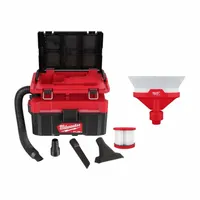 MILWAUKEE Shop Vacuum Kit: 2 1/2 gal Tank Size, Plastic, 1 in Vacuum Hose Dia, 6 ft Hose Lg, Wet/Dry (MPN 0970-20, 49-90-2022)