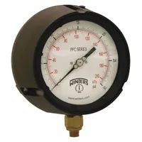 WINTERS Process Pressure Gauge: 0 psi to 30 psi, White, 4 1/2 in Dial, 1/4 in NPT Male, Bottom, PPC (MPN PPC5082-G-SG.)