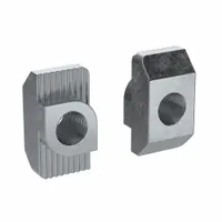 Hammer Nut: M4 Size, For 6.5 mm Slot Wd, 10 Series, Single Center, Zinc-Plated, Steel, 4 PK (MPN 096H06410)