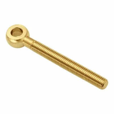 AMPG Fixed Rod End: Brass, Plain, 160 mm Hole Center-to-End Lg, Right Hand - Brass Male Threaded Fixed Rod Ends