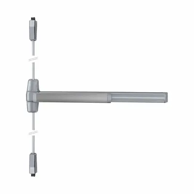 VON DUPRIN Exit Device: Aluminum (MPN QEL9927EO 3 US28) - Surface Vertical Rod Push Bars