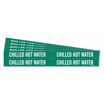 BRADY Chilled Hot Water Adhesive Pipe Markers