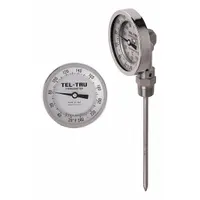 TEL-TRU Dial Thermometer: -40°F to 160°F, +/- 1% Accuracy, 9 in Stem Lg, Fahrenheit (MPN BC550R-0953)