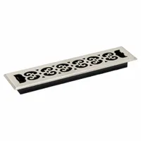 Floor Register: Floor, 15 1/2 in H, 3 3/4 in W, Decorative, Brushed, Nickel, Steel Grille, One-Way (MPN SPH214-NKL)