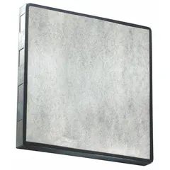 Carbon filter for use with FilterMate Portable Exhausters. Overall height 2 1/8 in, overall width 18 in. Designed to capture chemical vapors and odors in fume hood applications requiring portable exhaust filtration.