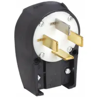 BRYANT Straight Blade Plug: 18-60P, 120/208V AC, 60 A, 4 Pole, 4 Blade, Black (MPN 8362ANPB)