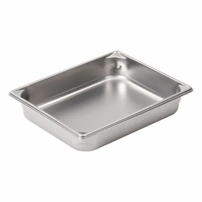 VOLLRATH Steam Table Pan: Two-Thirds Size, Rectangular, 22 ga Gauge, 5.6 qt Capacity - Steam Table Pans