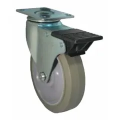 Gray caster set designed for utility carts. Compatible with manufacturer model no. 300. Supports a total load capacity of 300 lb. Suitable for replacing or upgrading casters on utility carts in industrial and warehouse environments.