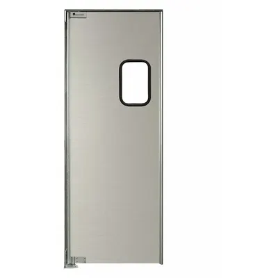 CHASE Swinging Door: Aluminum, 1 Doors, Gray, 2 1/2 ft Door Wd, 7 ft Door Ht - General Purpose Swinging Doors
