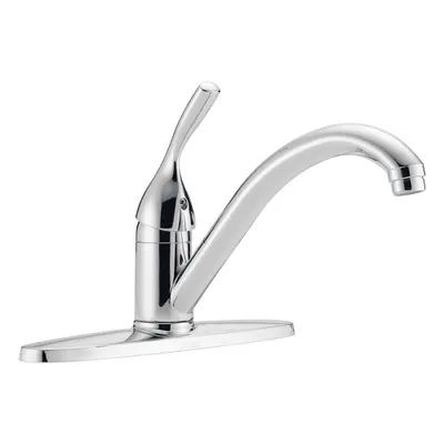 Delta Low Arc Kitchen Faucet: Classic, Brass, Single-Post, Deck, 3 Mounting Holes - Single-Post Kitchen Faucets