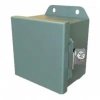 HAMMOND Electrical Enclosure: Steel, 8 in x 10 in x 4 in, NEMA 12/13/3R/4, Solid Cover, Hinged (MPN HJ8104HLP)