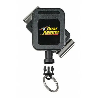 GEARKEEPER Key Retractor: 7 Key Capacity, 7/8 in Key Ring Dia, Nylon, Black - Retractable Key Clips & Reels