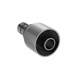Steel straight crimp fitting for -12 dash size hydraulic hose. Male x genderless configuration with metric connection and 0.511"-27 thread. Used in fluid-power systems to connect hose to metric ports.