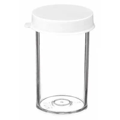 DYNALON Laboratory Jar: Polystyrene, LDPE, 0.9 fl oz, 34.92 mm Body Dia, 50 mm Ht - Polystyrene Lab Jars