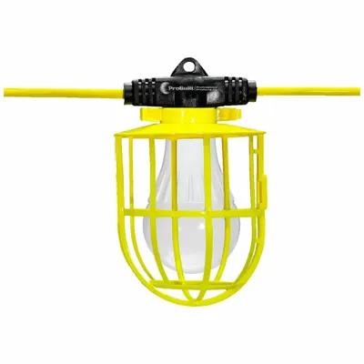 SOUTHWIRE Plastic Cage String Light: LED, Corded, String Light, 100 ft Power Cord Lg - String Lights