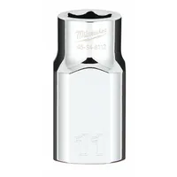 MILWAUKEE Standard Socket: Metric, 1/2 in Drive Size, 11 mm Socket Size, 6-Point, Std, Chrome (MPN 45-34-9112)
