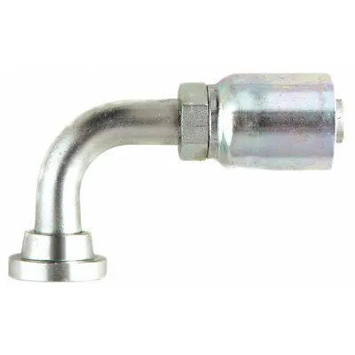 PARKER 90° Elbow Crimp Hydraulic Hose Fitting - Crimp Hydraulic Hose Fittings with Flange Connection